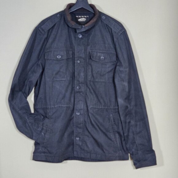 Vans Jacket Mens L Gray Full Zip Multi Pocket Barn Utility Chore Coat Outdoors - Picture 14 of 16
